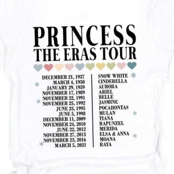 Princess The Eras Tour 2024 Character Movie Pop Culture Fan Graphic T-Shirt 159 - Picture 3 of 6
